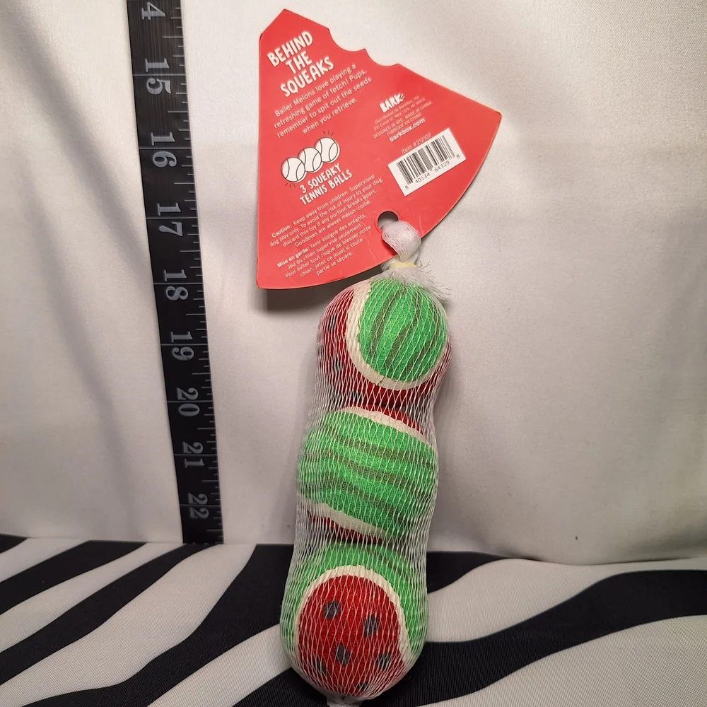 NWT Bark Baller Melons Dog Toy S-M